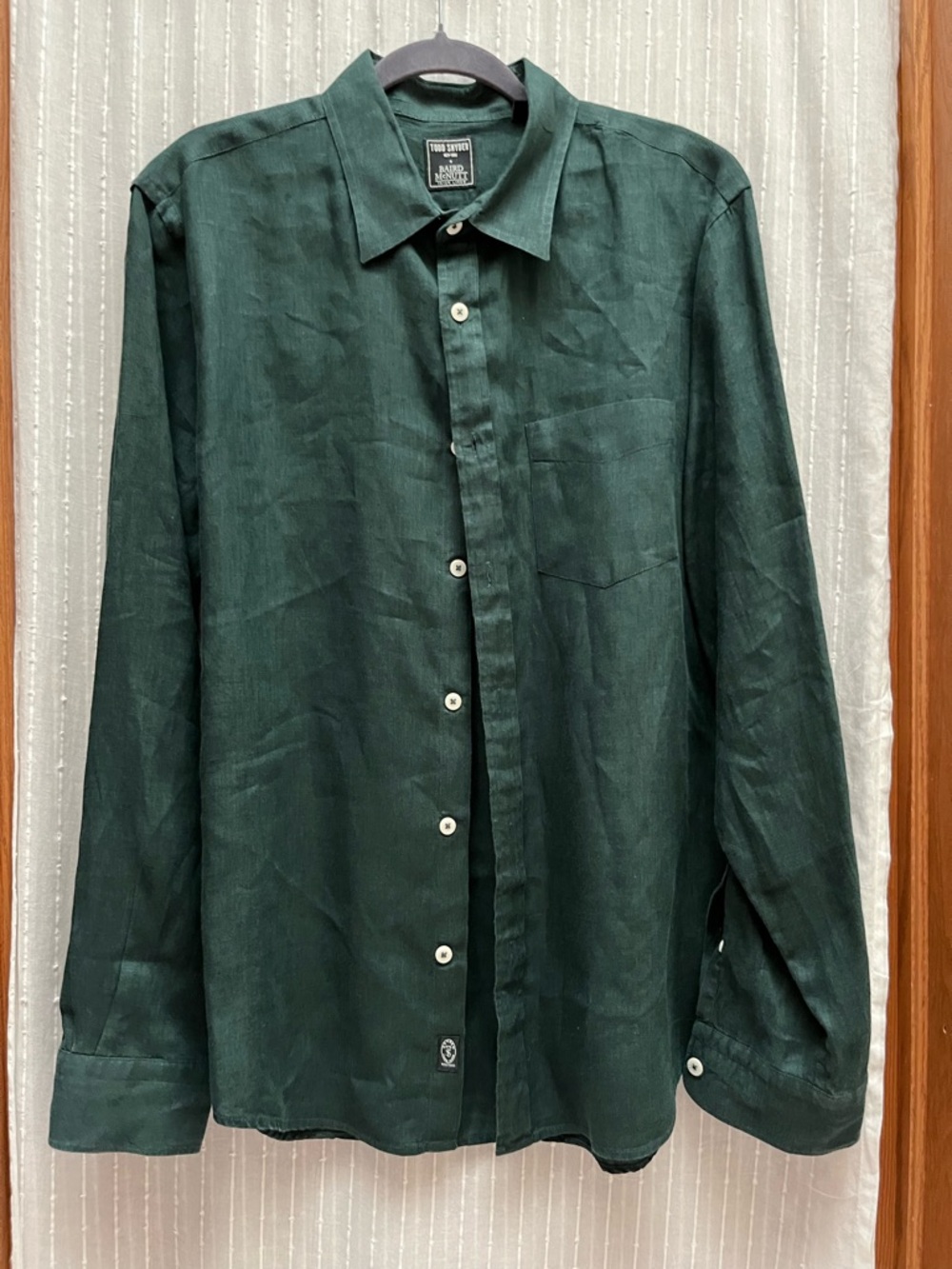 Todd Snyder Slim Sea Soft Irish Linen Point Collar Shirt Size XL